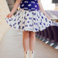 TCU White Frog Ruffle Twirl Skort