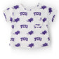 TCU White Frog Ruffle Pocket Tee