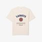 Lacoste Print Cotton Tee - Cream