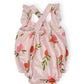 Tangerine Ruffle Cross Back Romper