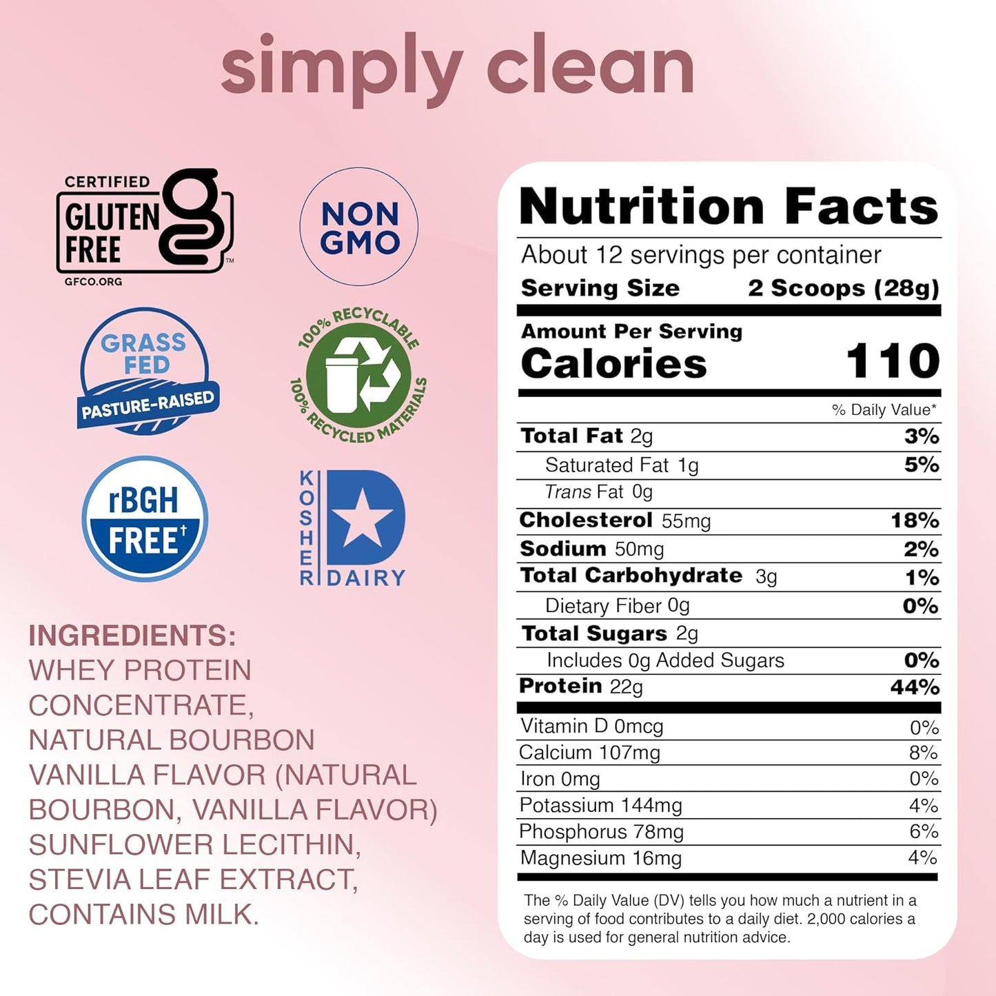 Simply Tera's Whey Protein Powder, Bourbon Vanilla, 12 oz
