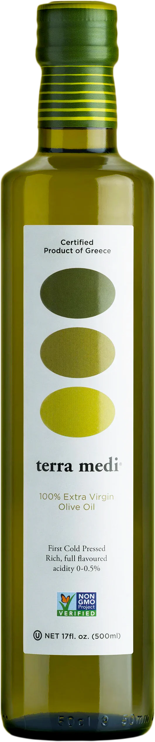 Terra Medi Extra Virgin Olive Oil - 6 Pack - 17 Fl. Oz. Each