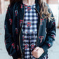 Texas Tech Plaid Raider Red 3/4 Sleeve Pocket Twirl Dress