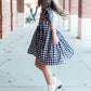 Texas Tech Plaid Raider Red 3/4 Sleeve Pocket Twirl Dress
