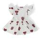 Texas Tech White Raider Red Flutter Twirl Bodysuit