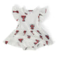Texas Tech White Raider Red Flutter Twirl Bodysuit