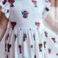 Texas Tech White Raider Red Flutter Twirl Dress