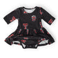 Texas Tech Black Raider Red 3/4 Sleeve Twirl Bodysuit
