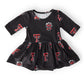 Texas Tech Black Raider Red 3/4 Sleeve Twirl Bodysuit