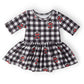 Texas Tech Plaid Raider Red 3/4 Sleeve Twirl Bodysuit