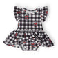Texas Tech Plaid Raider Red Flutter Twirl Bodysuit