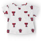 Texas Tech White Raider Red Ruffle Pocket Tee