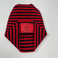 Texas Beanie, H Stitch Cuffed Beanie, Black and Red RoRo