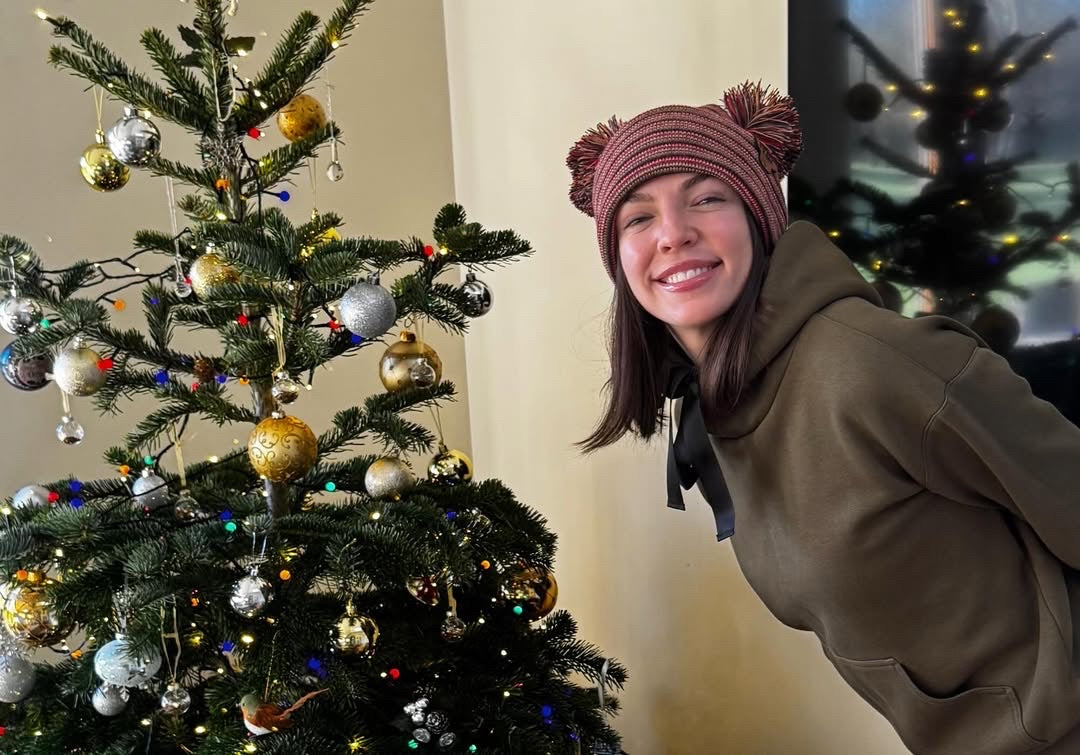 Haakwear Double Pom Pom, H Stitch Beanie, Multi Color Hat