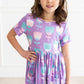 SALE Too Cool Tulips S/S Pocket Twirl Dress