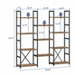 Industrial Bookshelf – /4/5/6/Triple-Tier Metal Storage Shelf