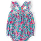 Tropical Garden Ruffle Cross Back Romper