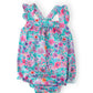 Tropical Garden Ruffle Cross Back Romper