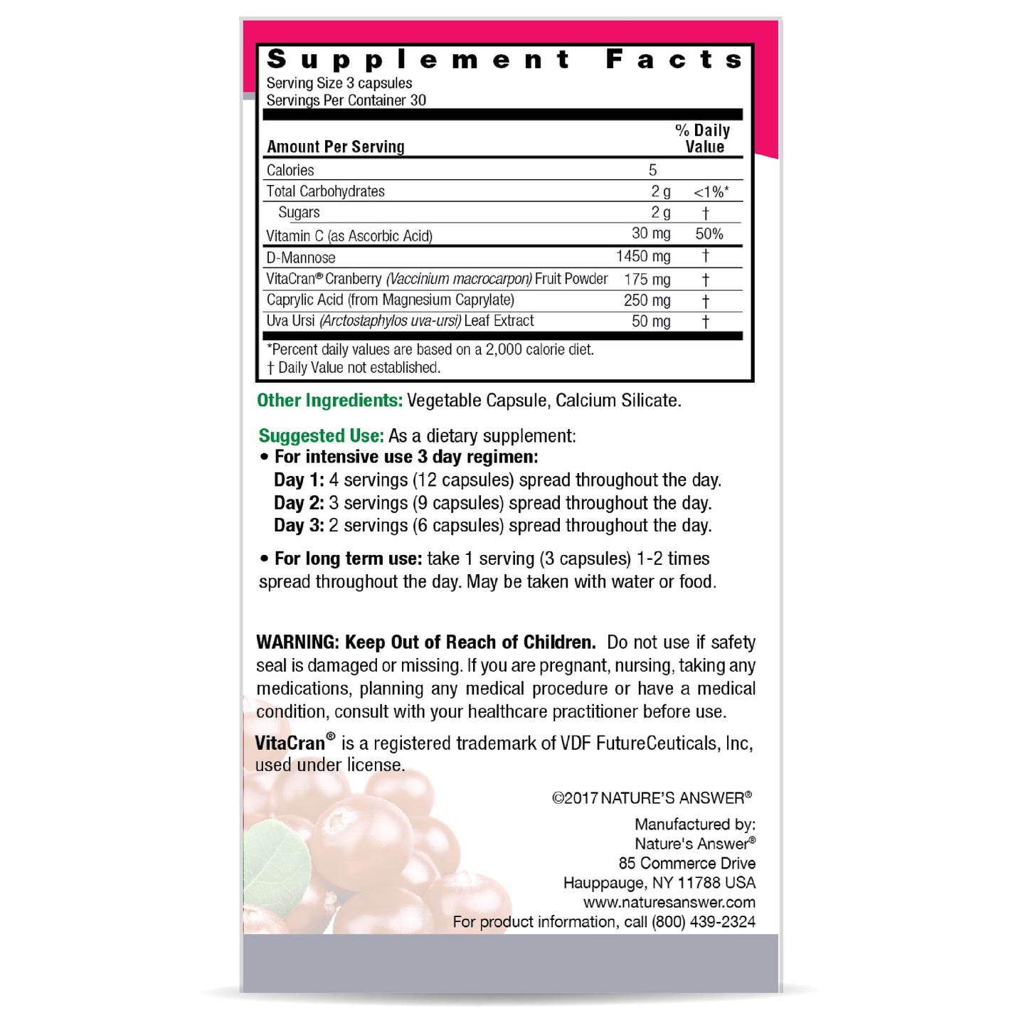 Nature's Answer UT Dietary Supplement, 90 Vegetarian Capsules