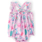 Under the Sea Ruffle Cross Back Romper