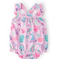 Under the Sea Ruffle Cross Back Romper