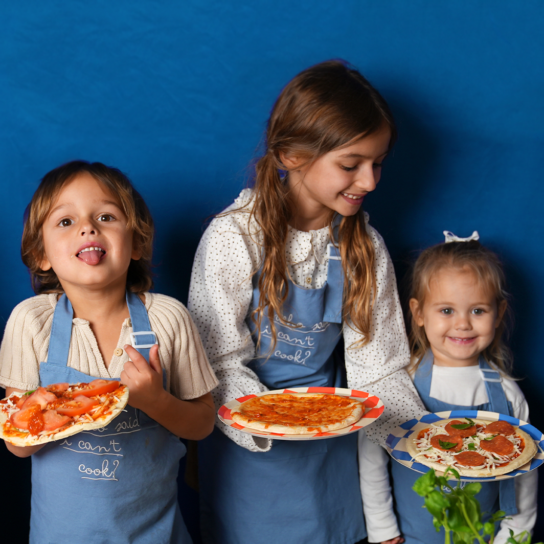 Little Chef Embroidered Chambray Linen Cooking Aprons