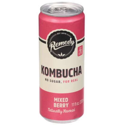 Remedy Kombucha Mixed Berry | Case of 12 | 11 Fl. Oz.