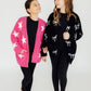 Bright Pink/Coconut Star Cozy Cardigan