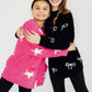 Bright Pink/Coconut Star Cozy Cardigan