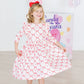 Lovebug 3/4 Sleeve Ruffle Twirl Dress