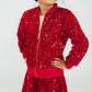 Red Velvet Sequin Jacket
