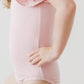 Vintage Pink S/S Flutter Sleeve Leotard