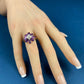 Vintage 10k Gold Amethyst and Diamond Ring. Vintage Gifts for Her.