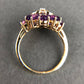 Vintage 10k Gold Amethyst and Diamond Ring. Vintage Gifts for Her.