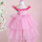 Violet Pink Party Dress - Layered