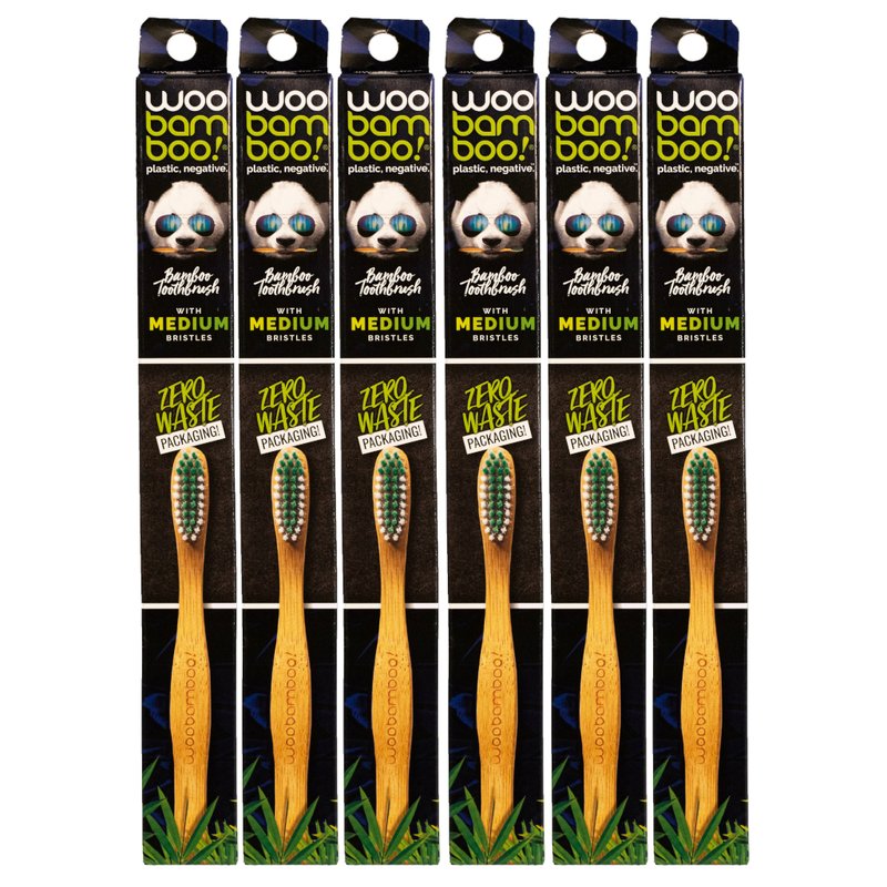 Medium Adult Toothbrushes from Woobamboo! (6-Pk)