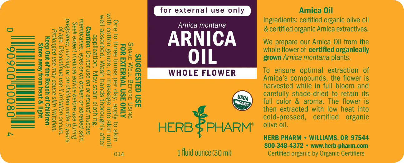 Herb Pharm Arnica Tincture - Anti-Inflammatory Support - 1 Fl Oz