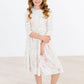 SALE Whimsical Wildflowers 3/4 Sleeve Pocket Twirl Dress