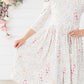 SALE Whimsical Wildflowers 3/4 Sleeve Pocket Twirl Dress