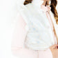 White Checker Puffer Vest