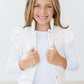 White Checker Puffer Vest