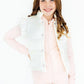 White Checker Puffer Vest