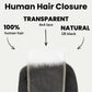 Yaki Straight 4x4 Transparent Lace Human Hair Closure