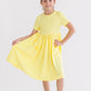 Yellow S/S Pocket Twirl Dress