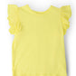 Yellow S/S Ruffle Tee