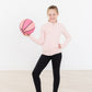 SALE Zen Pink Full-Zip Ruffle Active Jacket