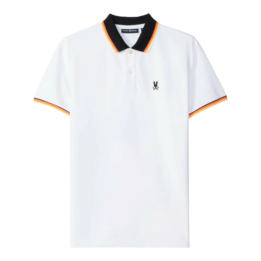 Psycho Bunny Granbury Pique Polo Men Polo Shirt White