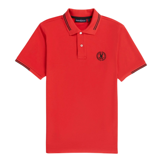 Psycho Bunny Santa Fe Pique Men Polo Shirt Chili Red