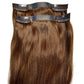 Medium Brown Seamless Clip-In 100% Human Hair Extensions