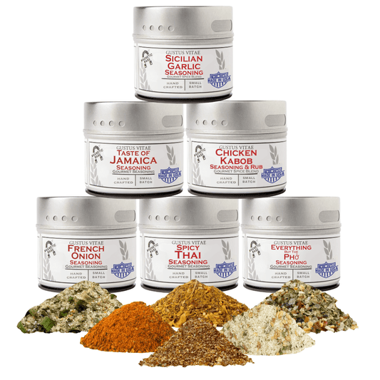 Global Chicken Air Fryer Seasoning Set - Artisanal Spice Blends Six Pack